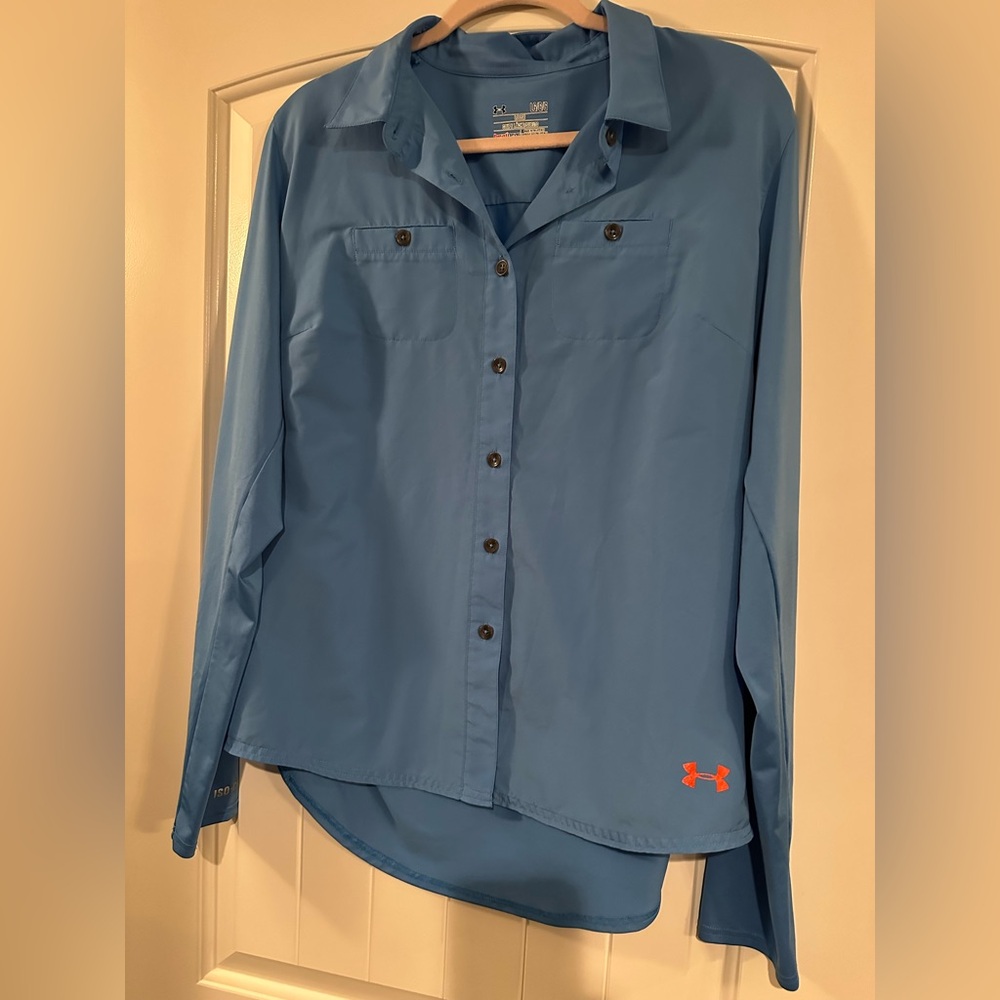 Under Armour Blue Button Down Shirt